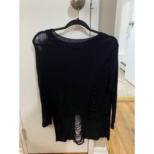 HIGH LOW BLACK SWEATER